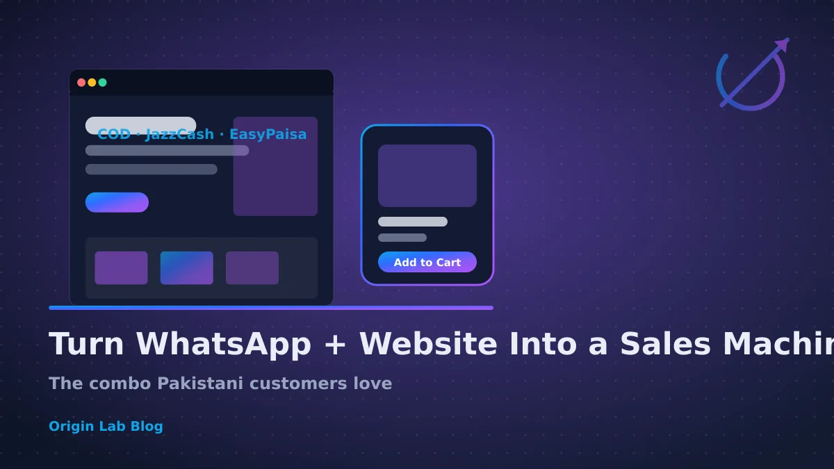 Online store card with WhatsApp-driven ordering and Pakistani payment options