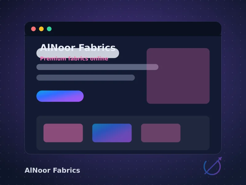 AlNoor Fabrics e-commerce store with clothing catalogue and cash on delivery checkout