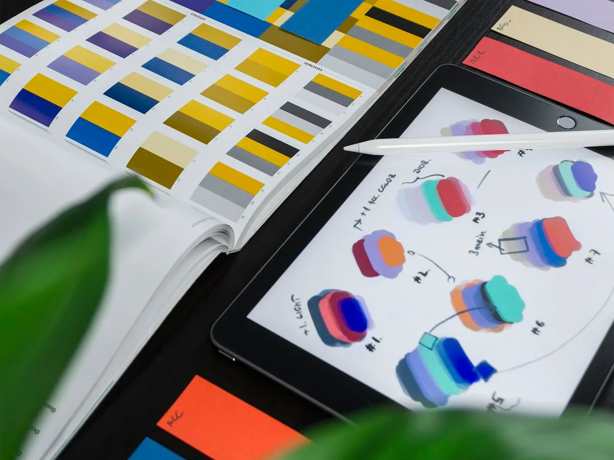 Modern website design mockup with Origin Labs's blue and purple brand gradients